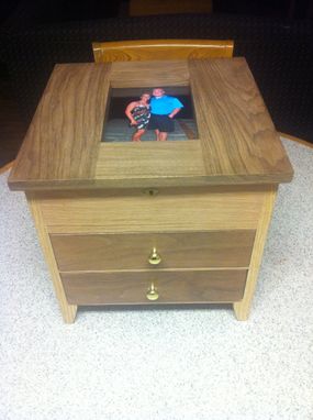 Custom Made Jewelry Box With Picture Frame