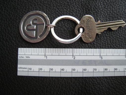 Custom Made Sterling Silver Key Chain Key Ring Key Fob With Ranch Brand Or Logo -