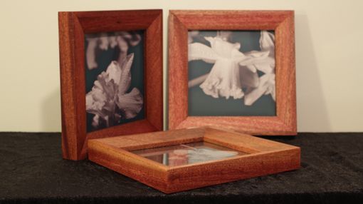 Custom Made Set Of Threebevel Mahogany Picture Frames