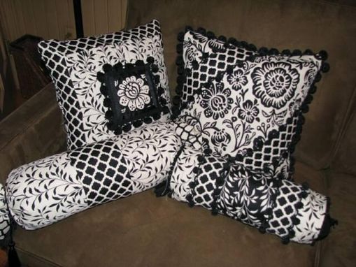 Custom Made Black And White Pillow Suite