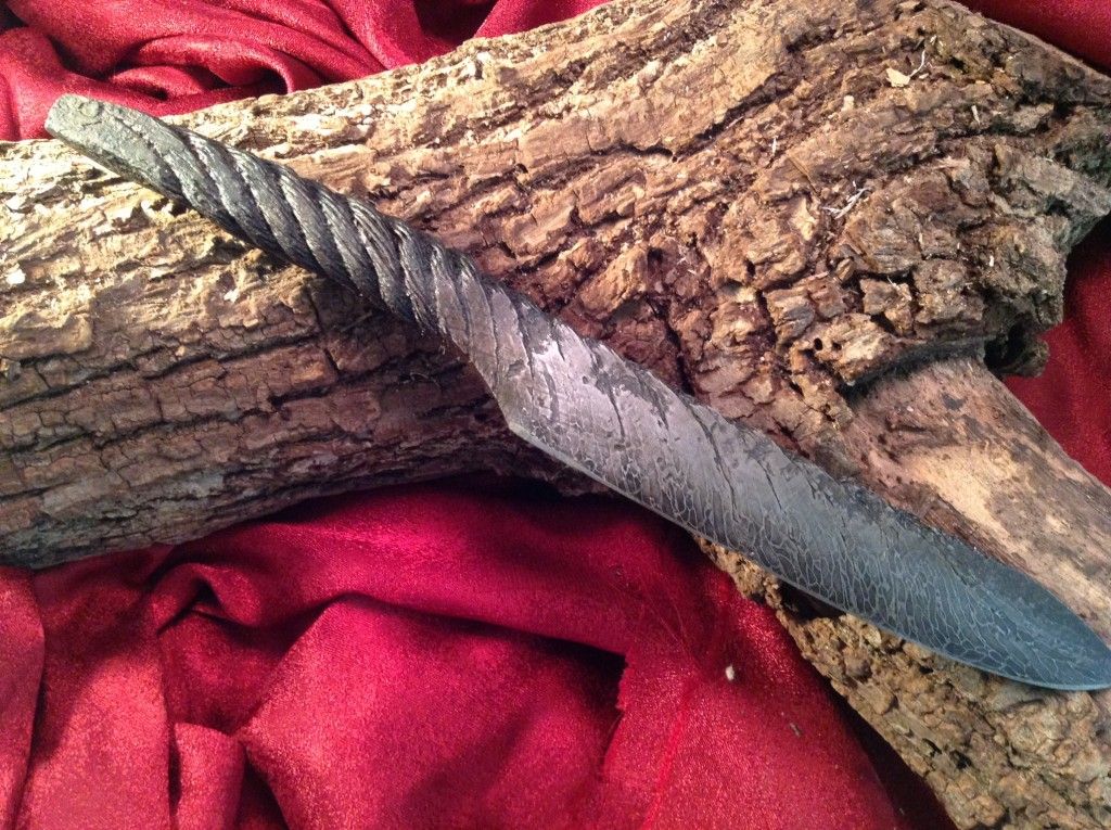 Custom Made Cable Damascus Knife by Underhill