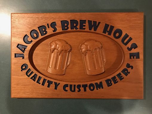 Custom Made Carved Beer Sign