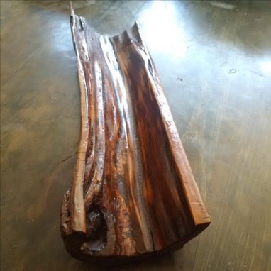 Custom Made Reclaimed Wood Oak Sculptural Decorative Bowl