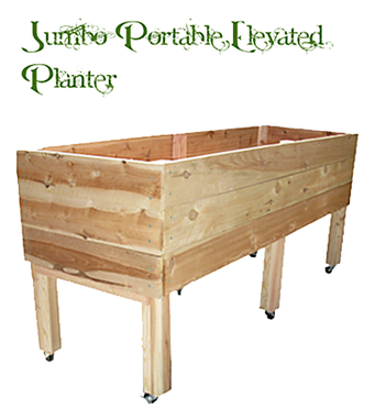 Custom Made Jumbo Portable Elevated Planter Box