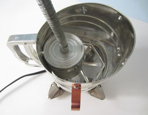 Custom Made Lamp - Reboot Robot Lighting Made From A Flour Sifter