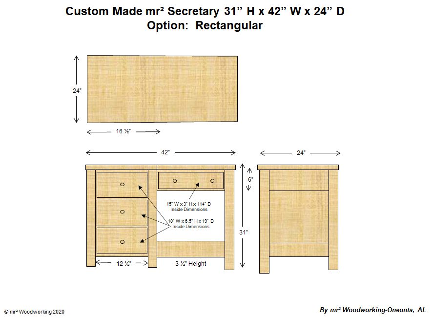 Buy Hand Made Mr² Secretary Desk Available In Pine And Different ...