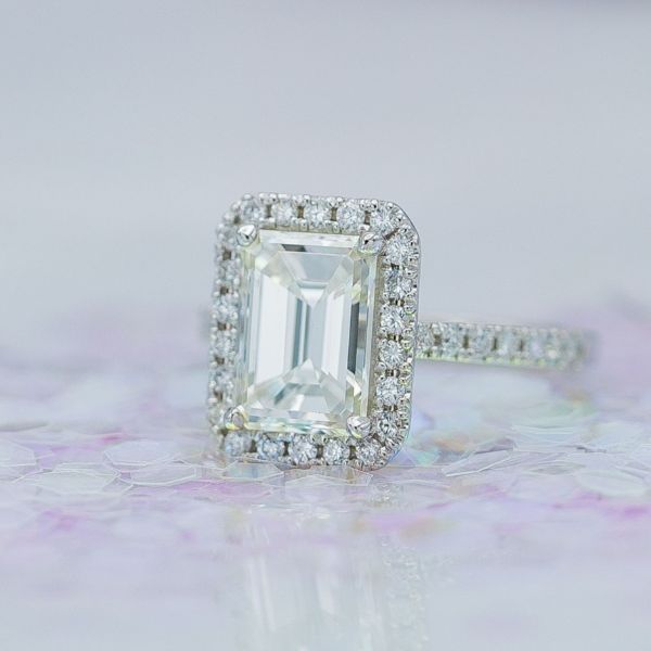 Emerald cut diamond.
