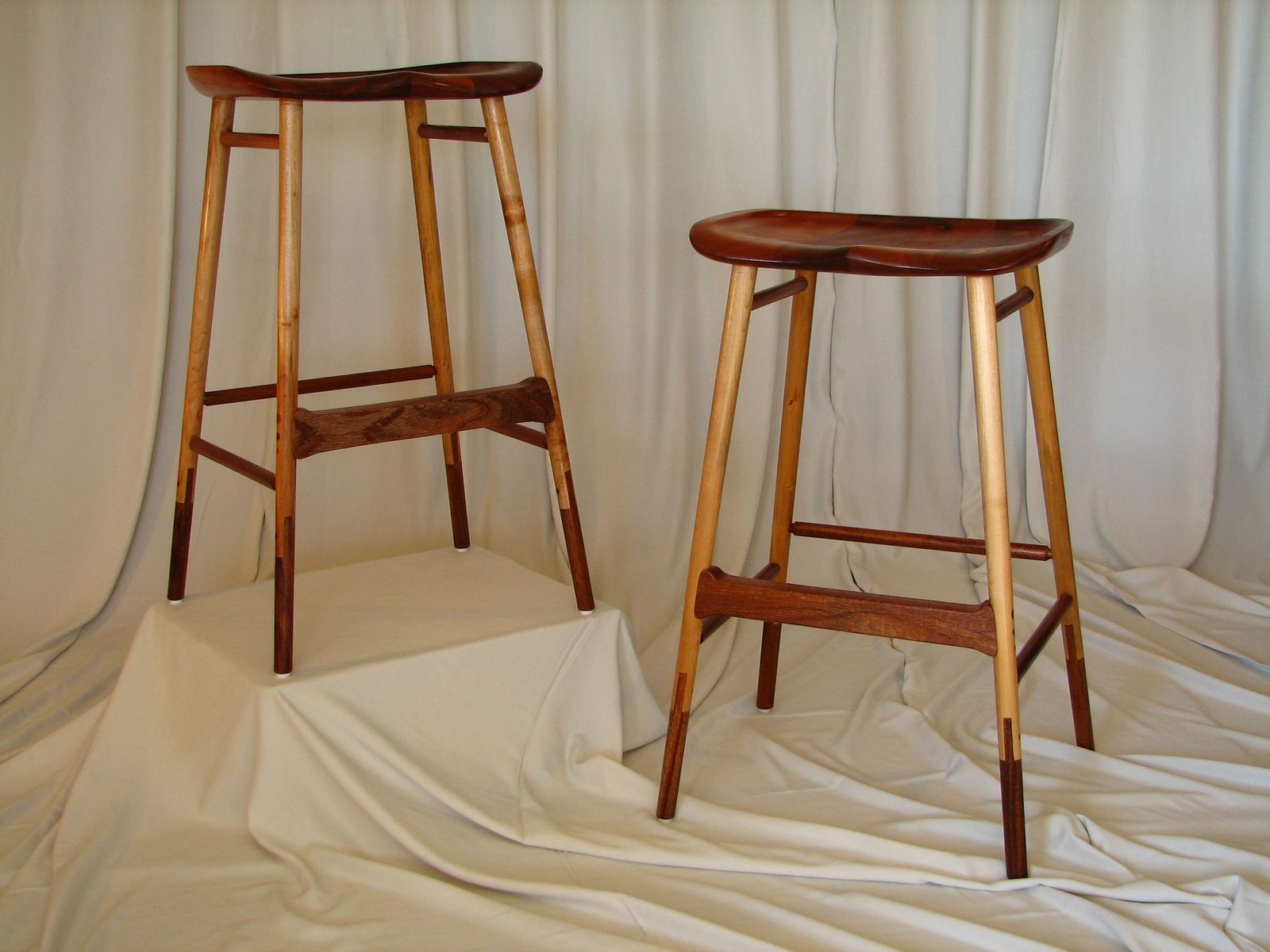 Hand Crafted Bar Stools by Bearkat Wood