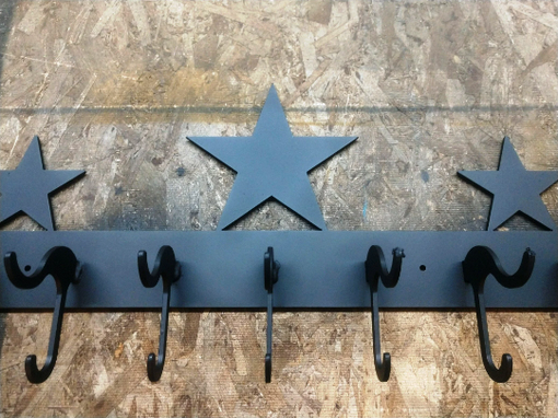 Custom Made Wall-Mounted Metal Coat Rack With Stars