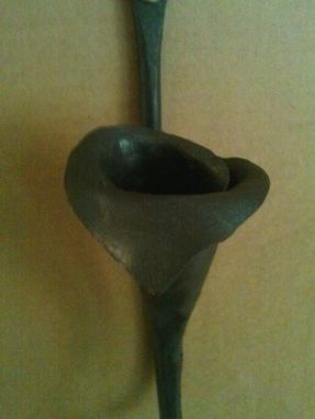 Custom Made Forge Calla Lily Candleholder
