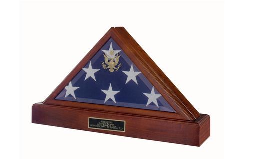 Custom Made Burial Flag Box - Burial Flag Case