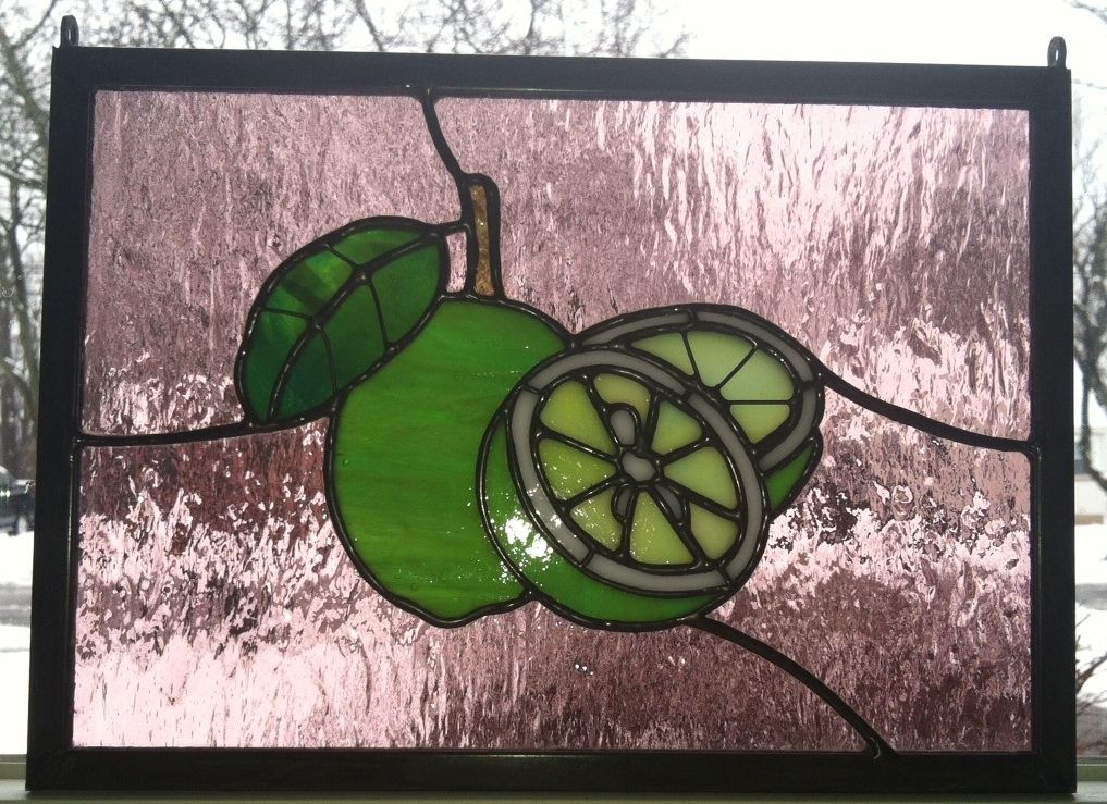 Hand Crafted Fruit And Veggies Mini Panels by Dancing Light Stained