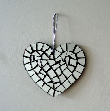 Custom Made Mirror Mosaic Heart Ornament