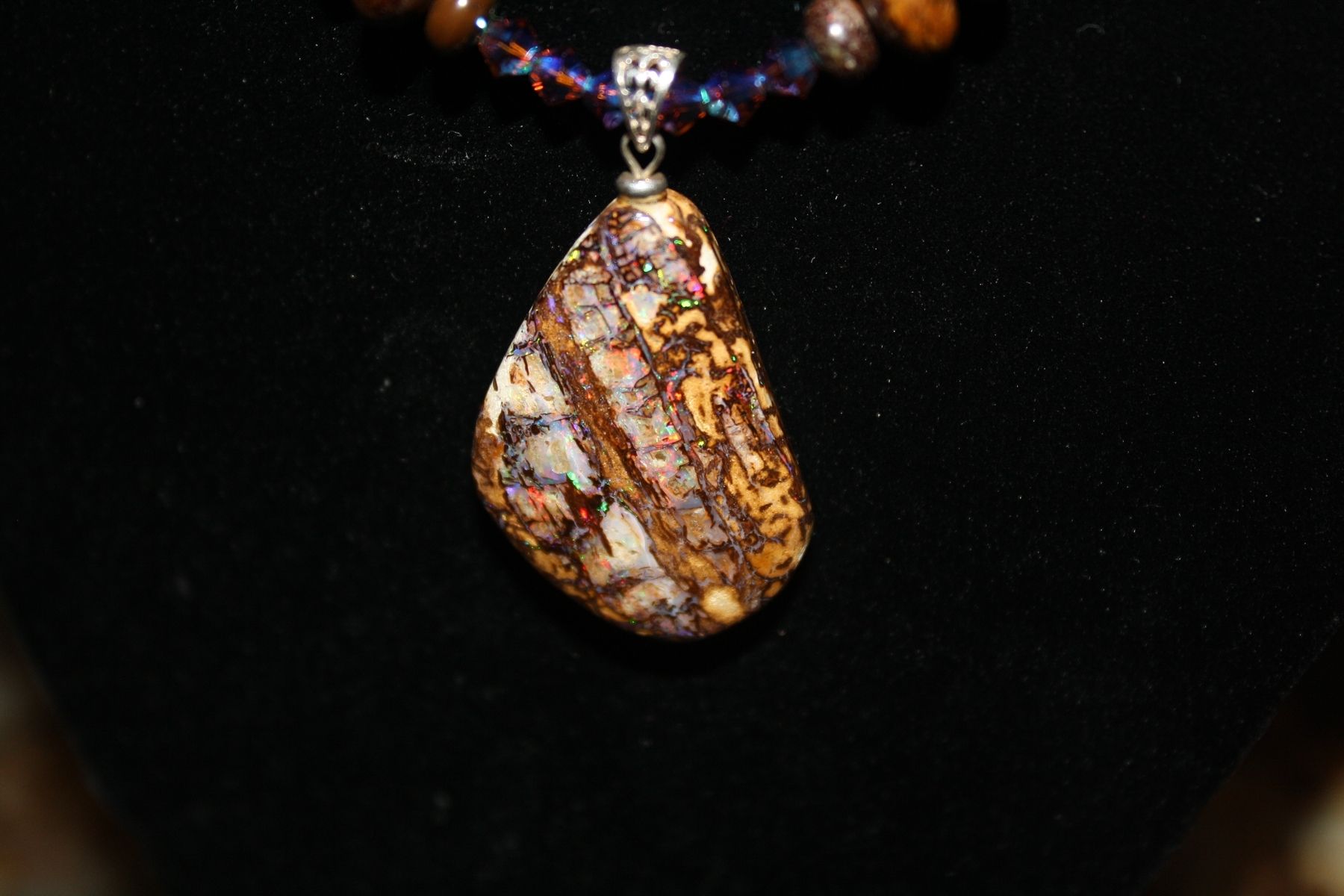 Handmade Rare Opalized Wood Fossil 38ct Gem Red From Australia