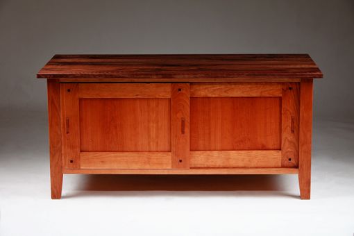 Custom Made Cherry, Walnut Low Cabinet