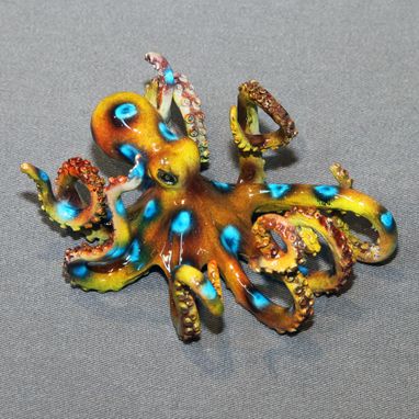 Custom Made Bronze Octopus "Oliver Octopus" Figurine Statue Sculpture Aquatic Limited Edition Signed Numbered