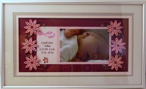 Custom Made Birth Announcement Quilled Keepsake Custom Framed For The Parents
