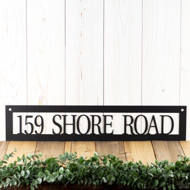 Custom Made Personalized Family Name And Address Metal Sign For Lake House