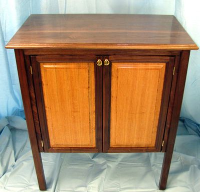 Custom Made Black Walnut And Red Oak Cabinet