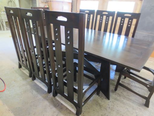 Custom Made Charles Rennie Mackintosh 'Style' Dinning Room Table And Chairs.