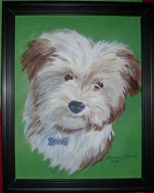 Custom Made Custom Dog Pet Portrait Of Flip, A Havanese