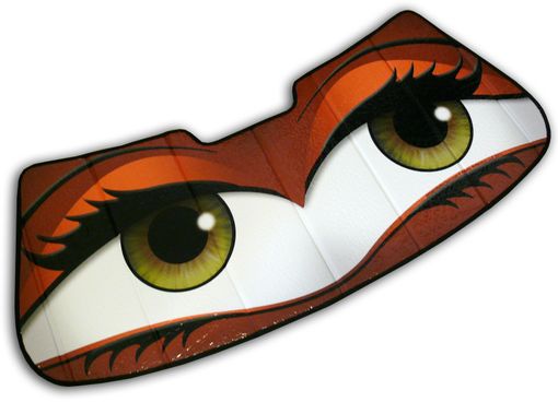 Custom Made Spice Orange Mini Cooper Eyes Sunshade