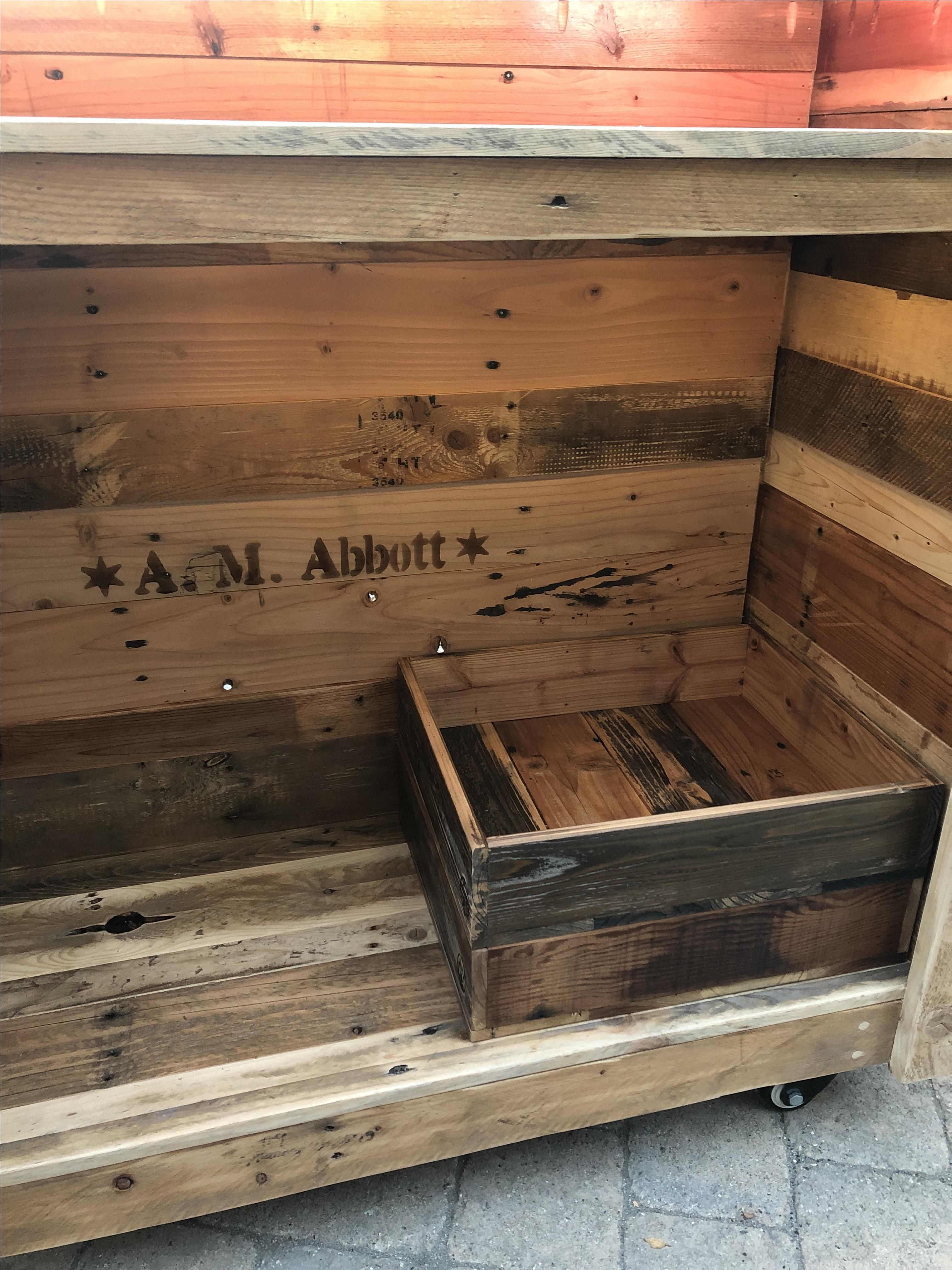 Custom Made Reclaimed Wood Home Bar by A.M.Abbott Designs
