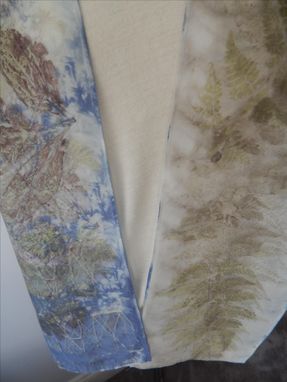 Custom Made Hand Dyed Eco Print Silk Scarf