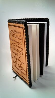 Custom Made Hand Tooled Rose Leather Dual Book Cover For Big Book And Twelve And Twelve
