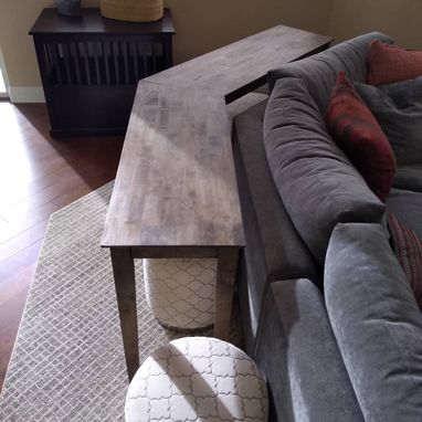 Custom Made Custom Sofa Table For Angled Sectional