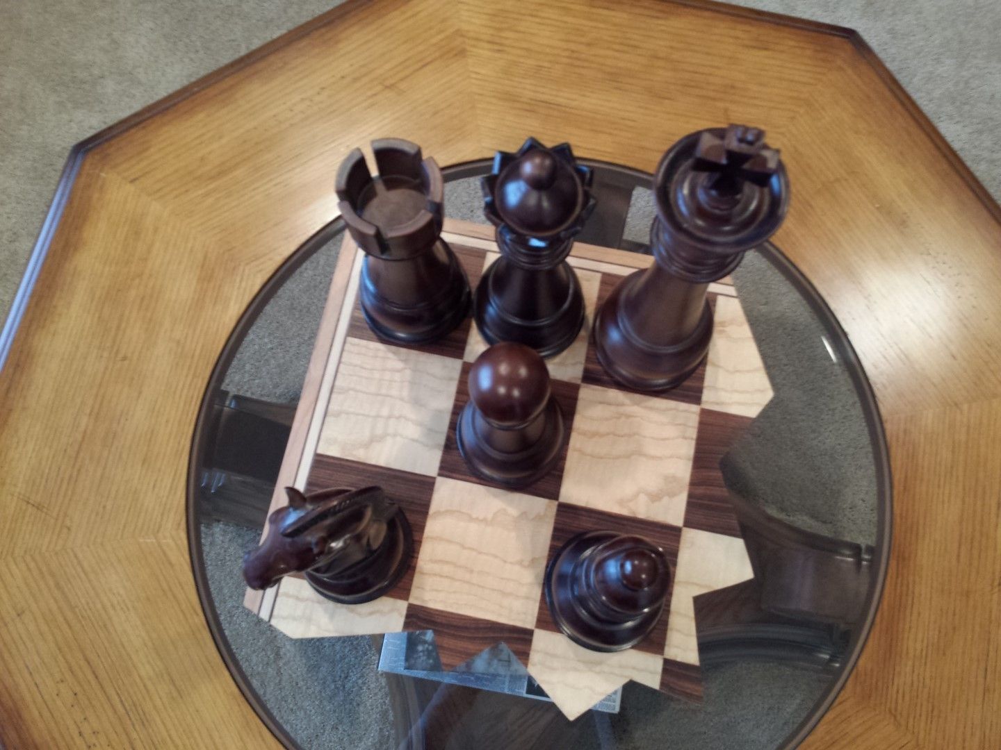 Custom Chess Set and Game Table