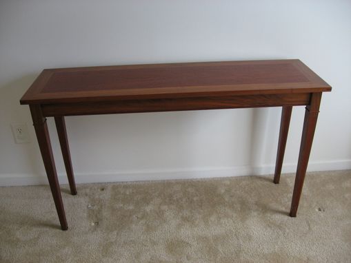 Custom Made Walnut / Mahogany Sofa Table
