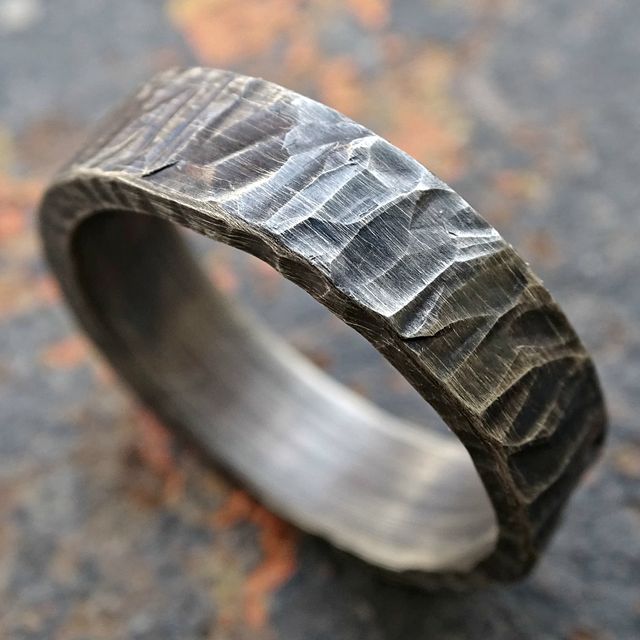 A Hand Crafted Rugged Silver Wedding Band Cool Mens Ring A Hand Crafted Rugged Silver Wedding Band Cool Mens Ring Rustic Heavy Structured Made To Order From Crazy Jewelry Custommade
