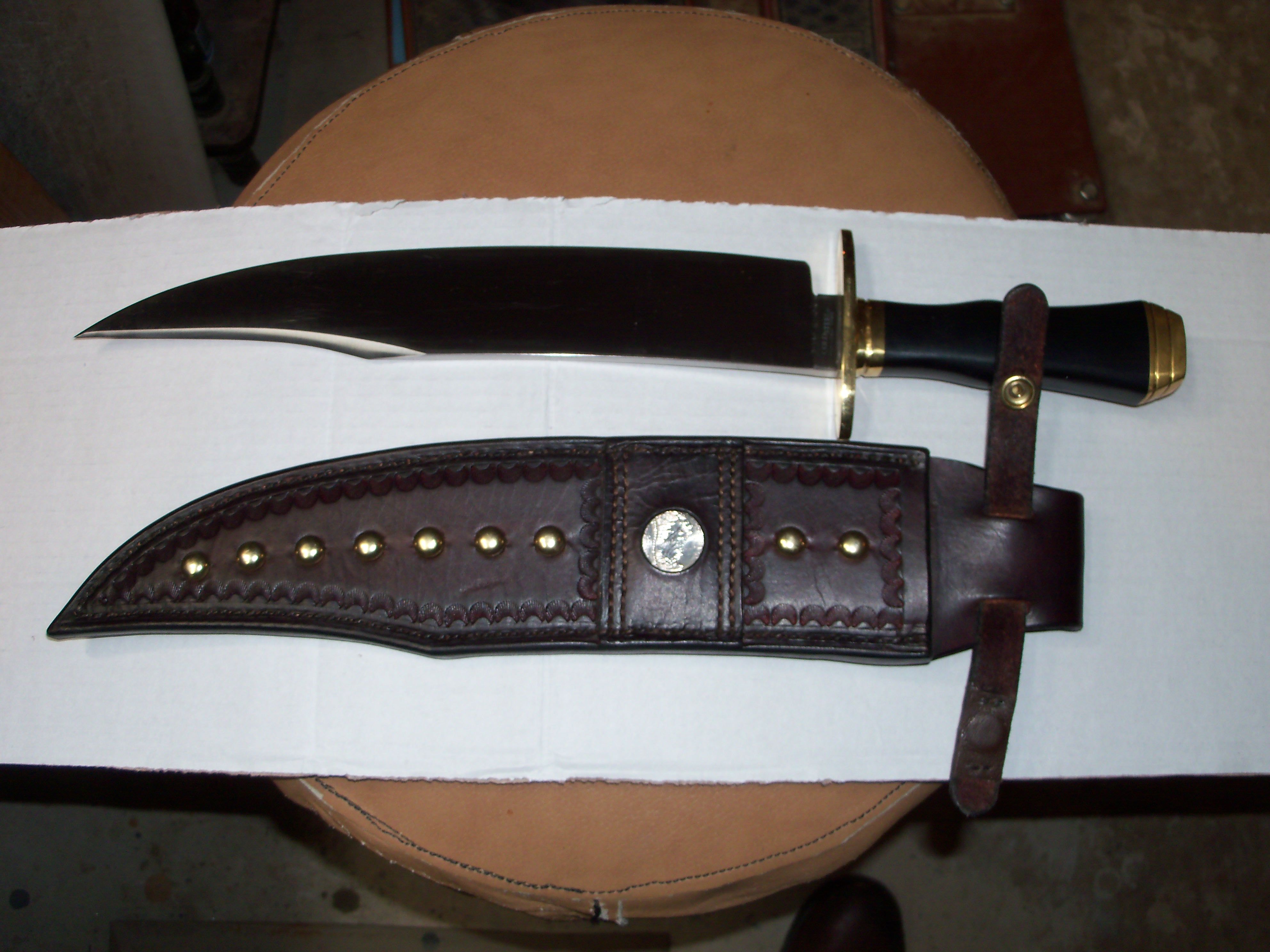 Handmade Custom Made Knife Sheath by Hubbard Leather