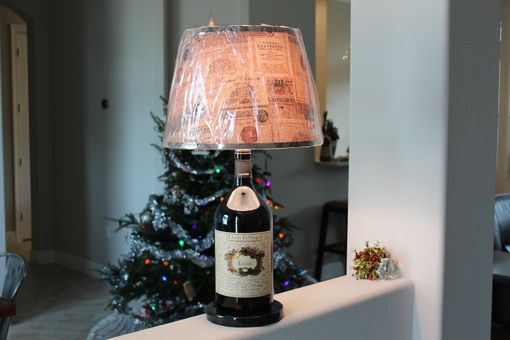 Custom Made Wine Bottle Table Lamp - Large Customer Bottle