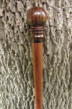 Custom Made Walking Stick / Walking Cane - East Indian Rosewood, Ebony, And Bolivian Rosewood