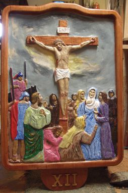 Custom Made Crucifix Relief Carving