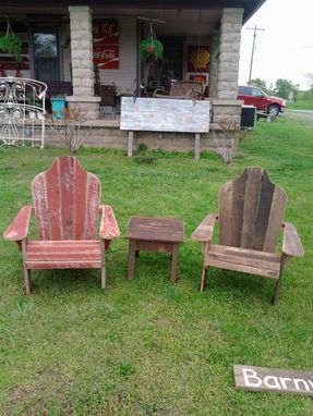 Handmade Rustic Barn Wood Adirondack Chairs by Born in a 