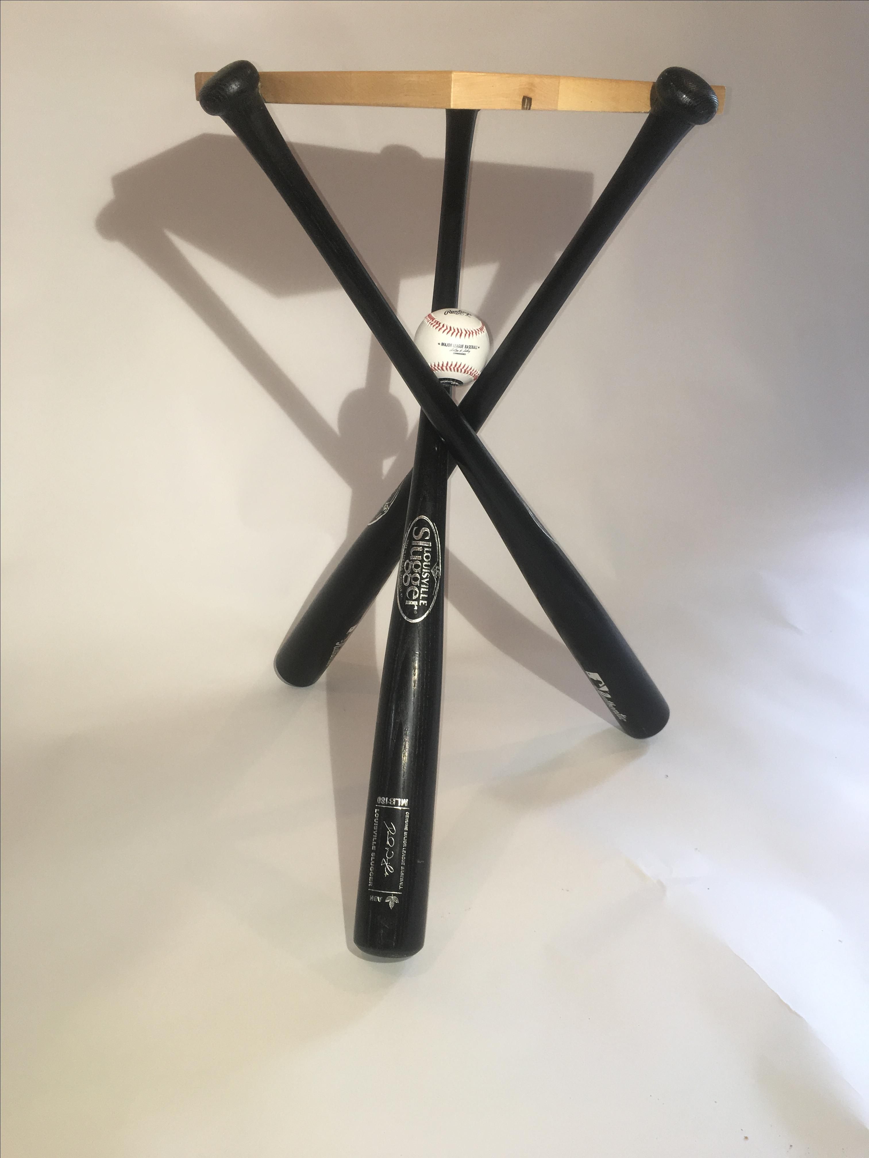 Hand Crafted Baseball End Table by Rocky Mountain Woodworks