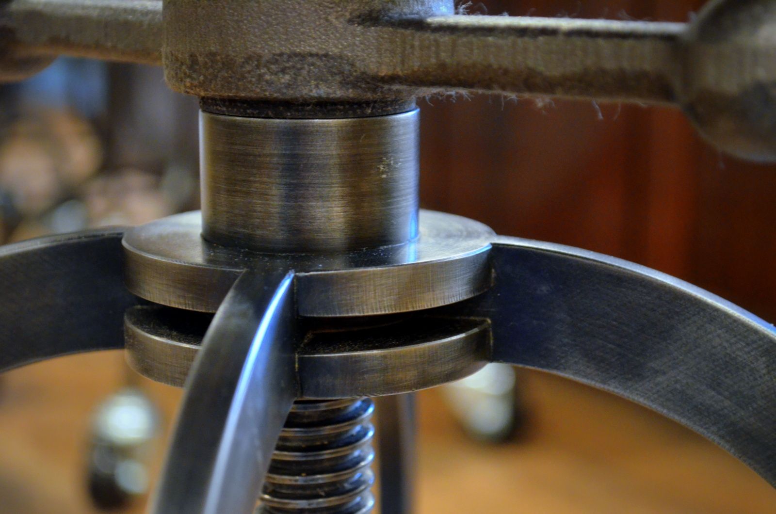 Hand Made Vintage Industrial Stool With Back by Urban Industrial Works