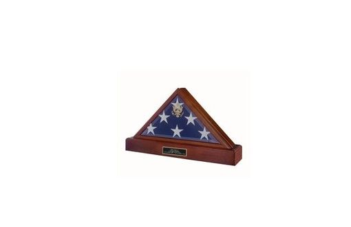 Custom Made American Flag Display Case, Burial Display Case For Flag