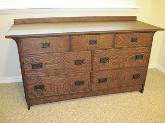 Custom Made Mission Style Quarter Sawn Oak Dresser By Brown Custom