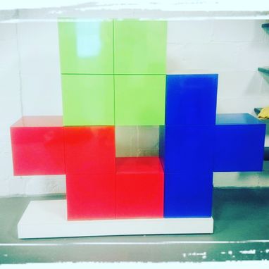 Custom Made Tetris Shelving