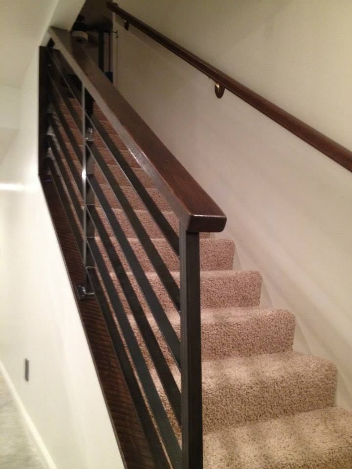 Custom Made Horizontal Slat Railing by Wacoavenue Fabrication