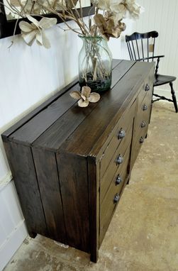 Custom Made Reclaimed Wood Painters Console