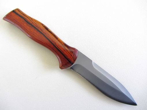 Custom Made Spear Point Hunter's Knife - Stainless Steel Blade - Handmade Cocobolo Wood Handle