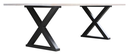 Custom Made White Oak X Base Dining Table (Floor Model)
