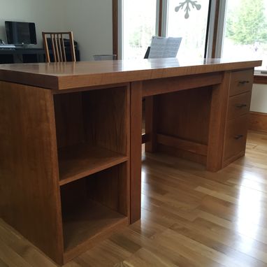 Custom Made Executive Oak Desk