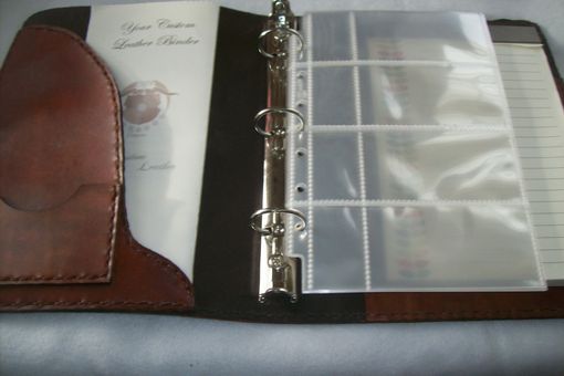 Custom Made Custom Leather Business Card Binder