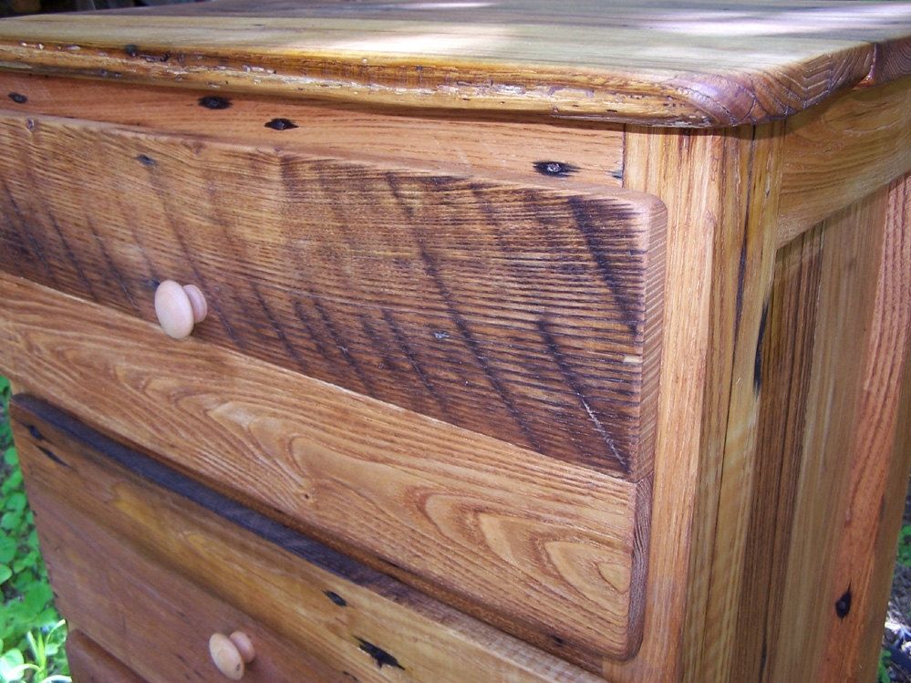 Buy Handmade Tall Dresser From Antique Barnwood And Reclaimed Wormy Chestnut Made To Order From